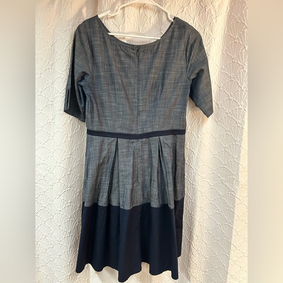 EShakti Medium Blue Cotton Dress - Picture 5 of 11